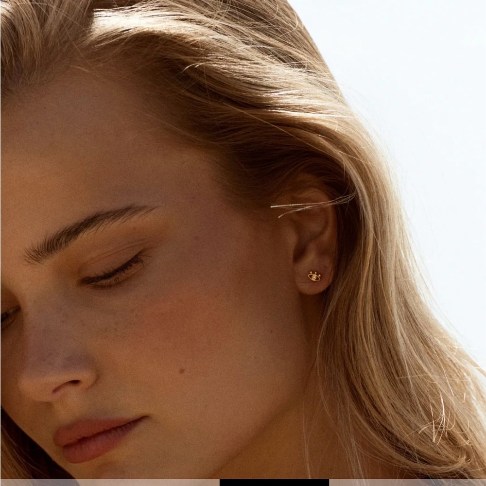 Atolea • Evil Eye Stud Earrings - Picture 5 of 9